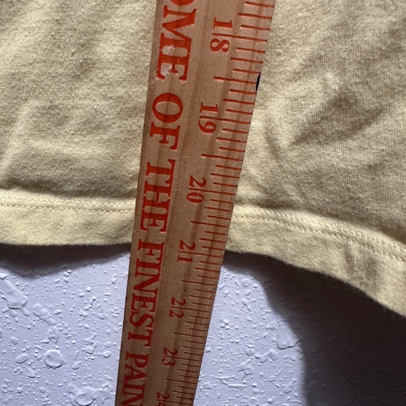 Champion Crop Top Tee Yellow Teal Logo Short Sleeve Athletic Shirt XL - Picture 7 of 7